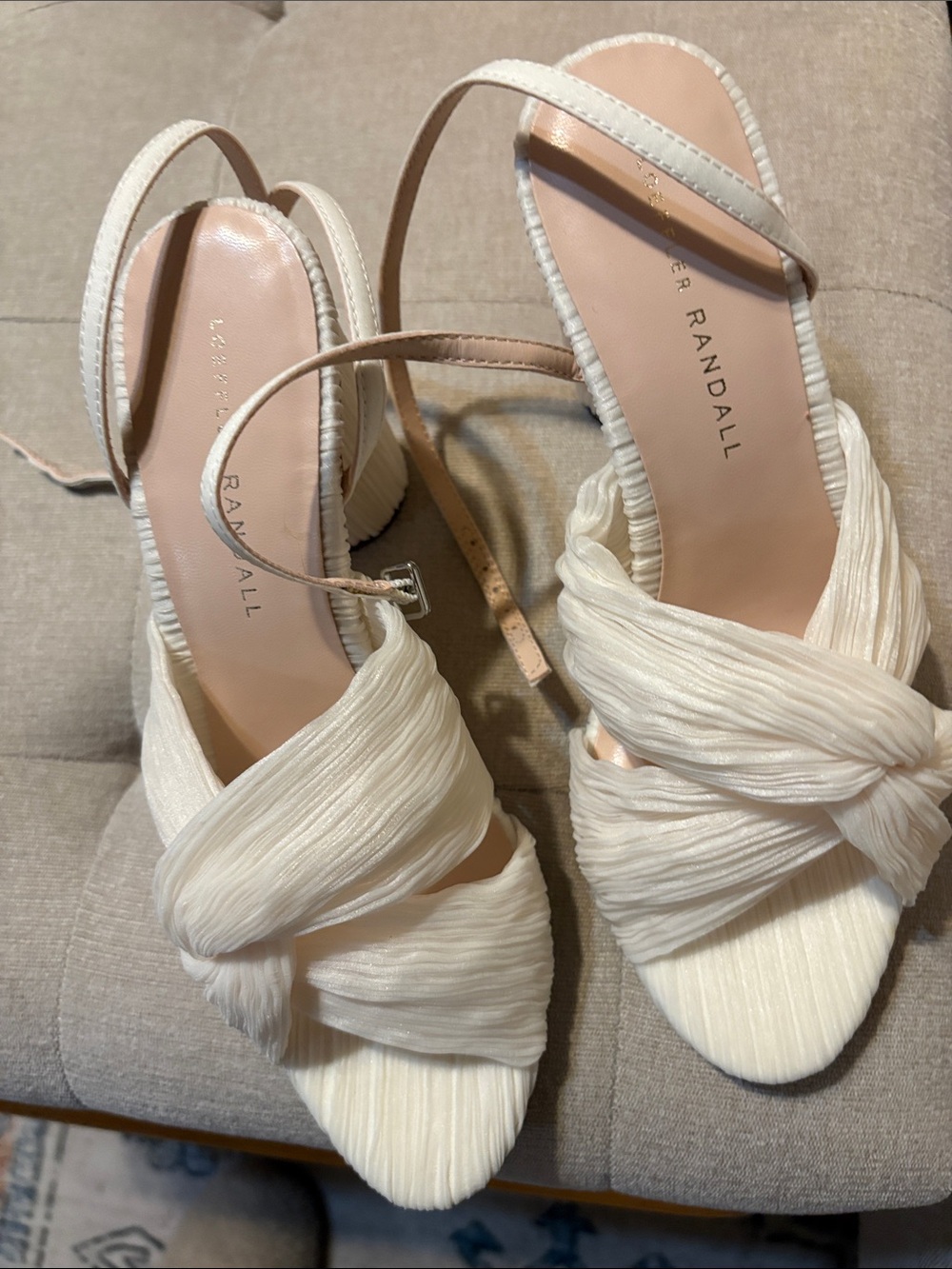 Loeffler Randall Cream Heels - Picture 10 of 10